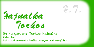 hajnalka torkos business card